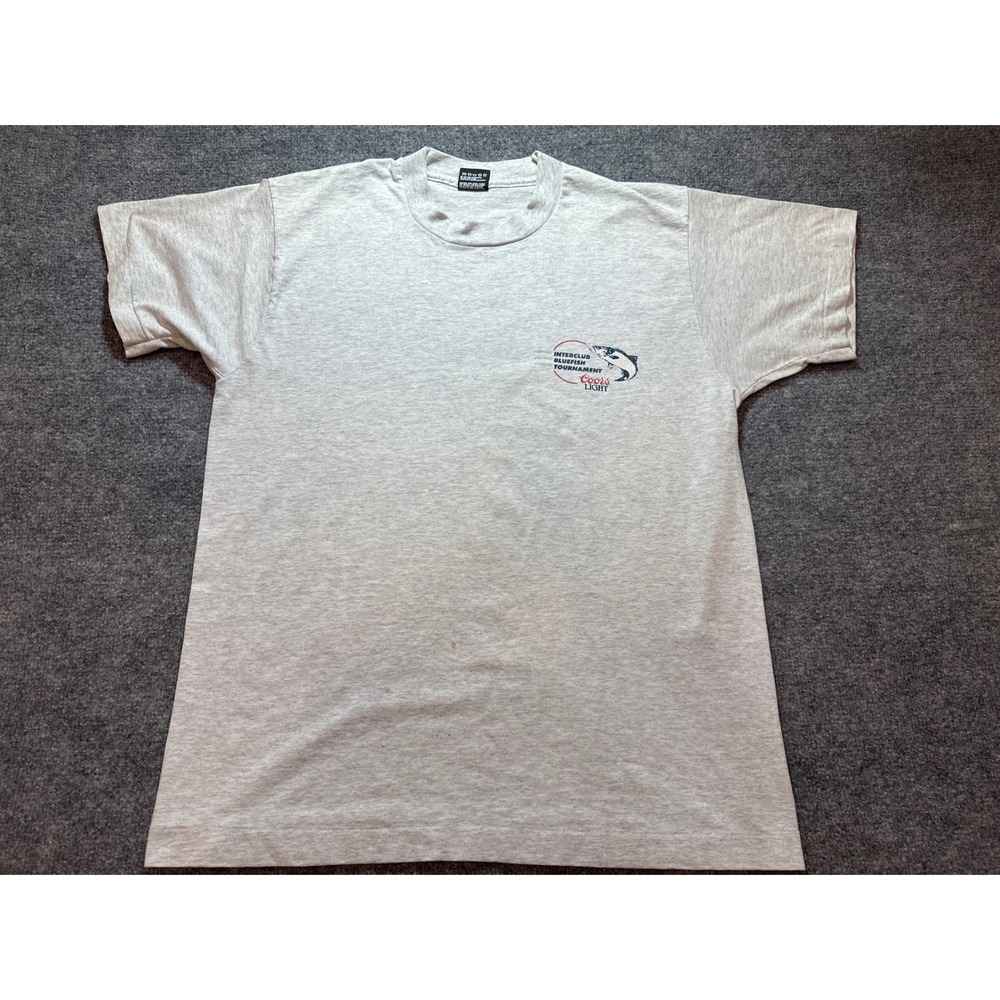 Vintage 90s Fishing Bass Graphic Single Stitch Made USA T-Shirt L